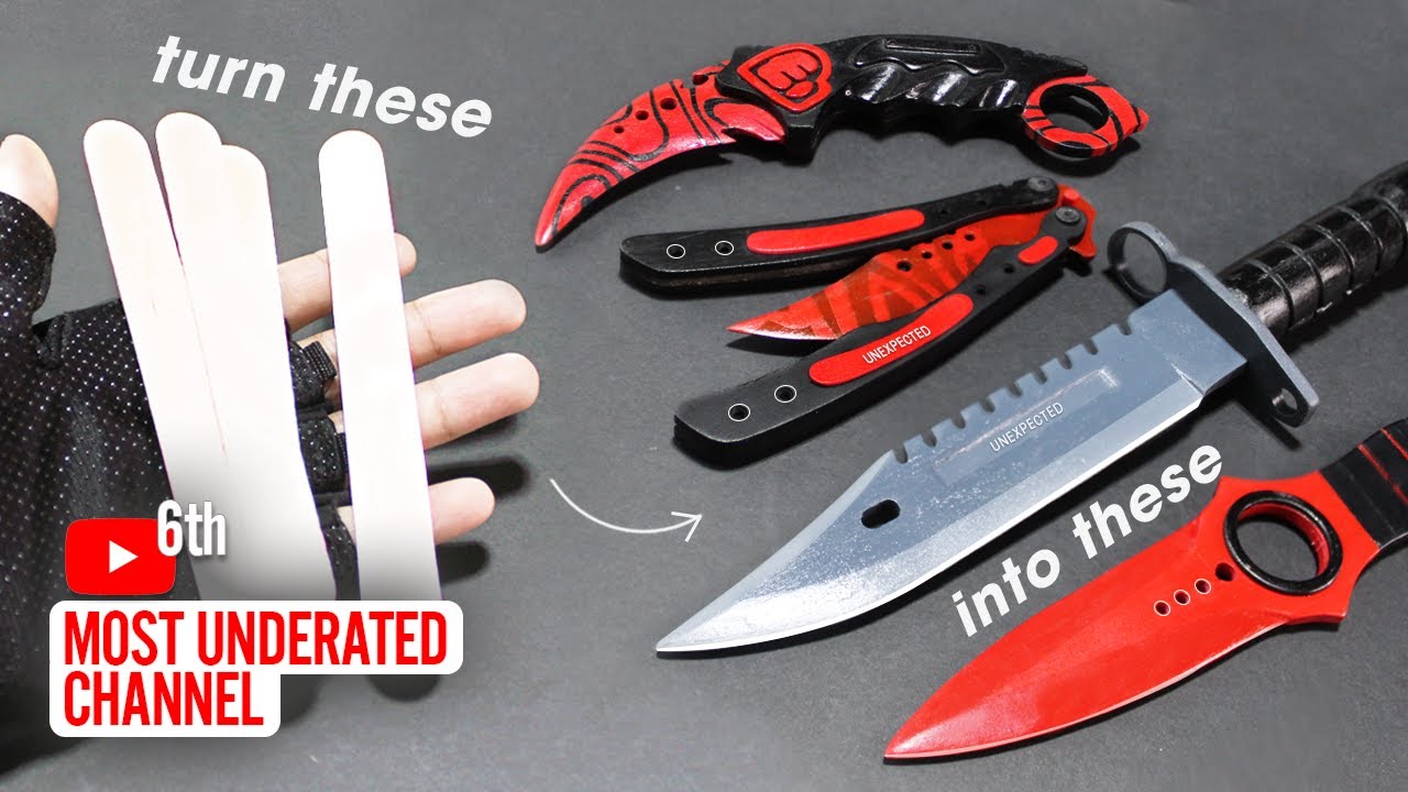 How to make my own CS:GO Knives | Amazing Popsicle Sticks DIY compilation