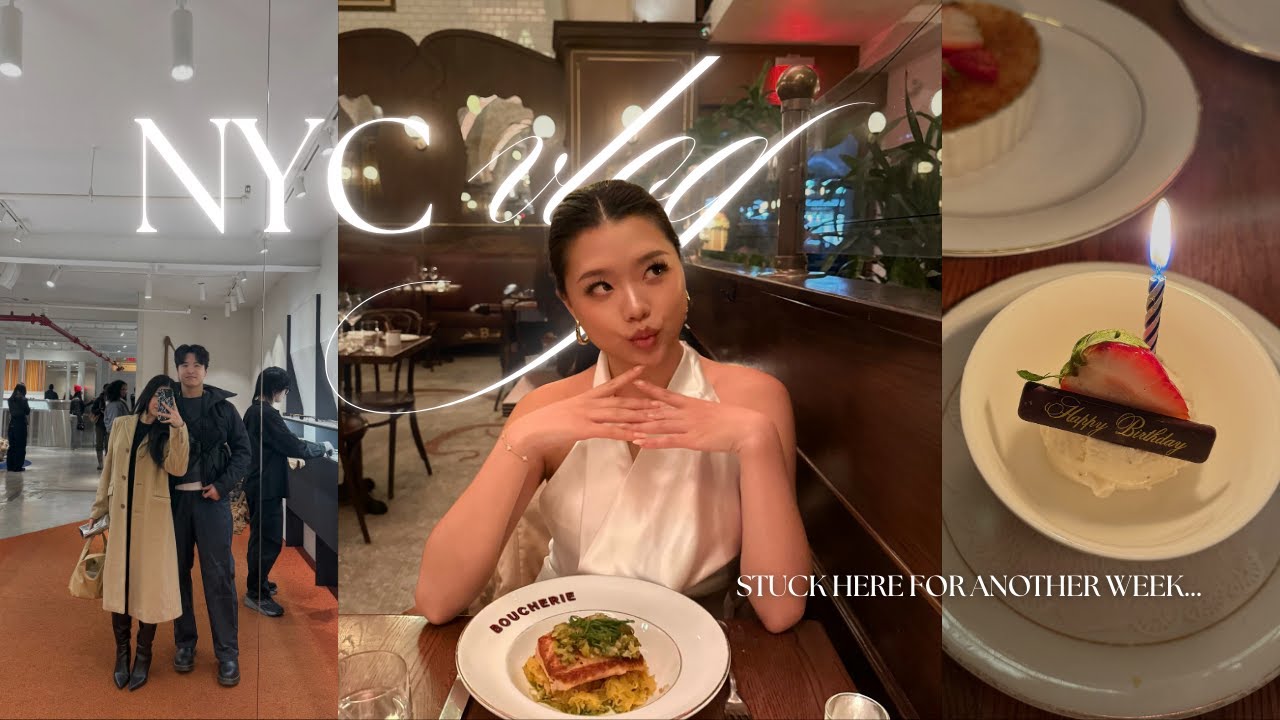 nyc vlog | shopping, makeup & I'm stuck here for another week...