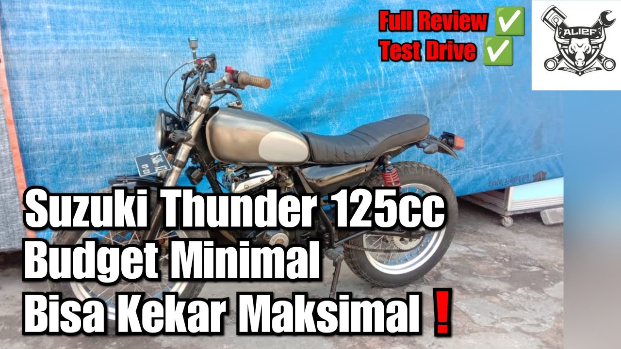 Suzuki Thunder 125 CC Full Modifikasi Custom Japstyle Bratstyle Budget Mahasiswa⁉️