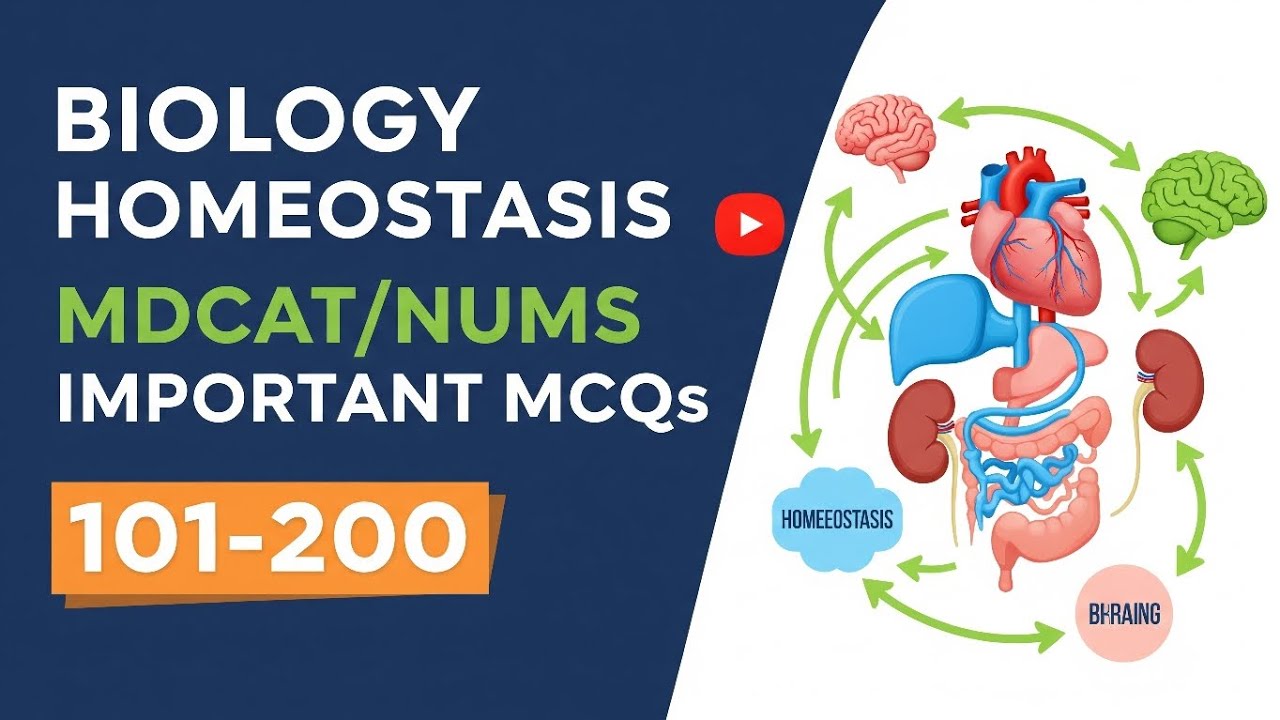 Homeostasis | important mcqs (MDCAT/NUMS) 