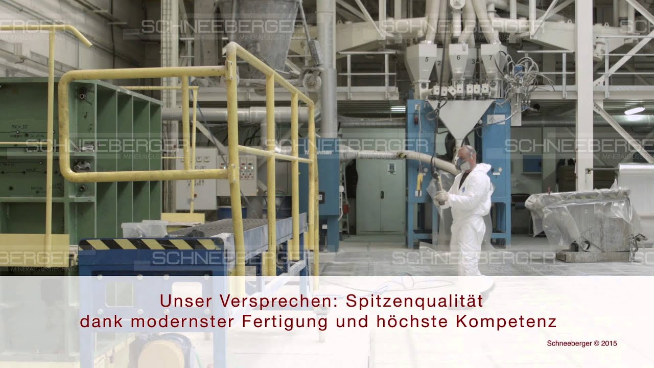 SCHNEEBERGER overview mineral casting German