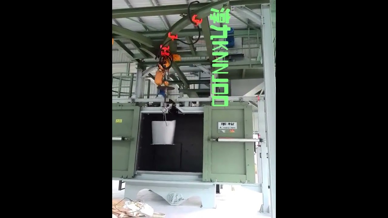 Y Track Hanger Shot Blasting Machine For Alloy Parts Surface Cleaning
