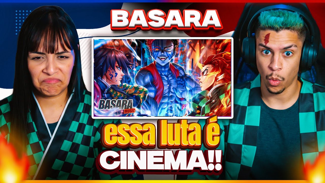 BASARA: Akaza VS. Tanjiro e Tomioka | Castelo Infinito (Demon Slayer) | [Casal Jounin React] 🔥
