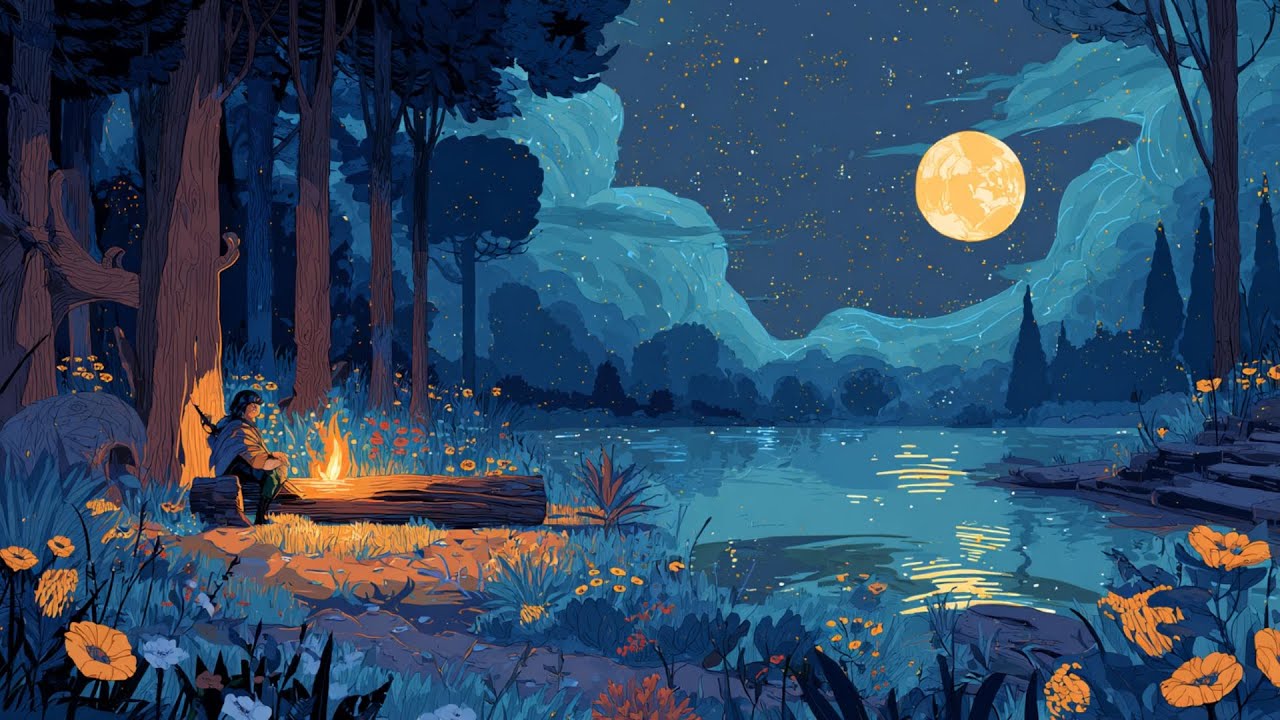 Moonlit Campfire – Serene Fantasy Music for Focus & Relaxation