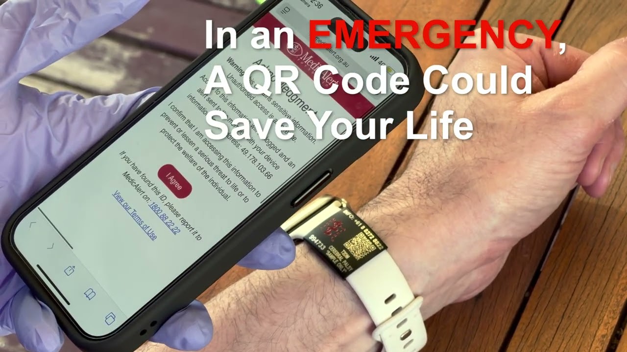 How does MedicAlert's QR code work?