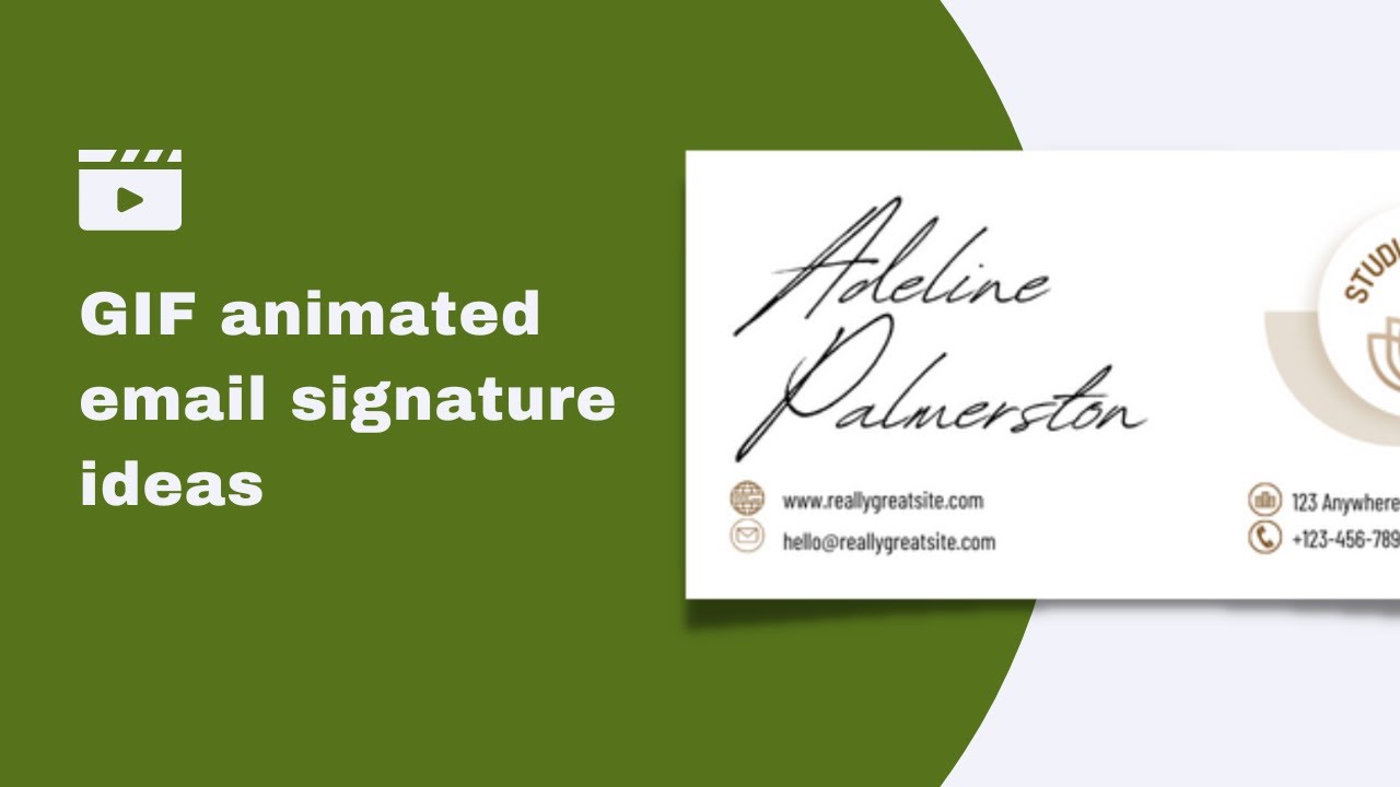Four GIF animated email signature ideas for you to use professionally