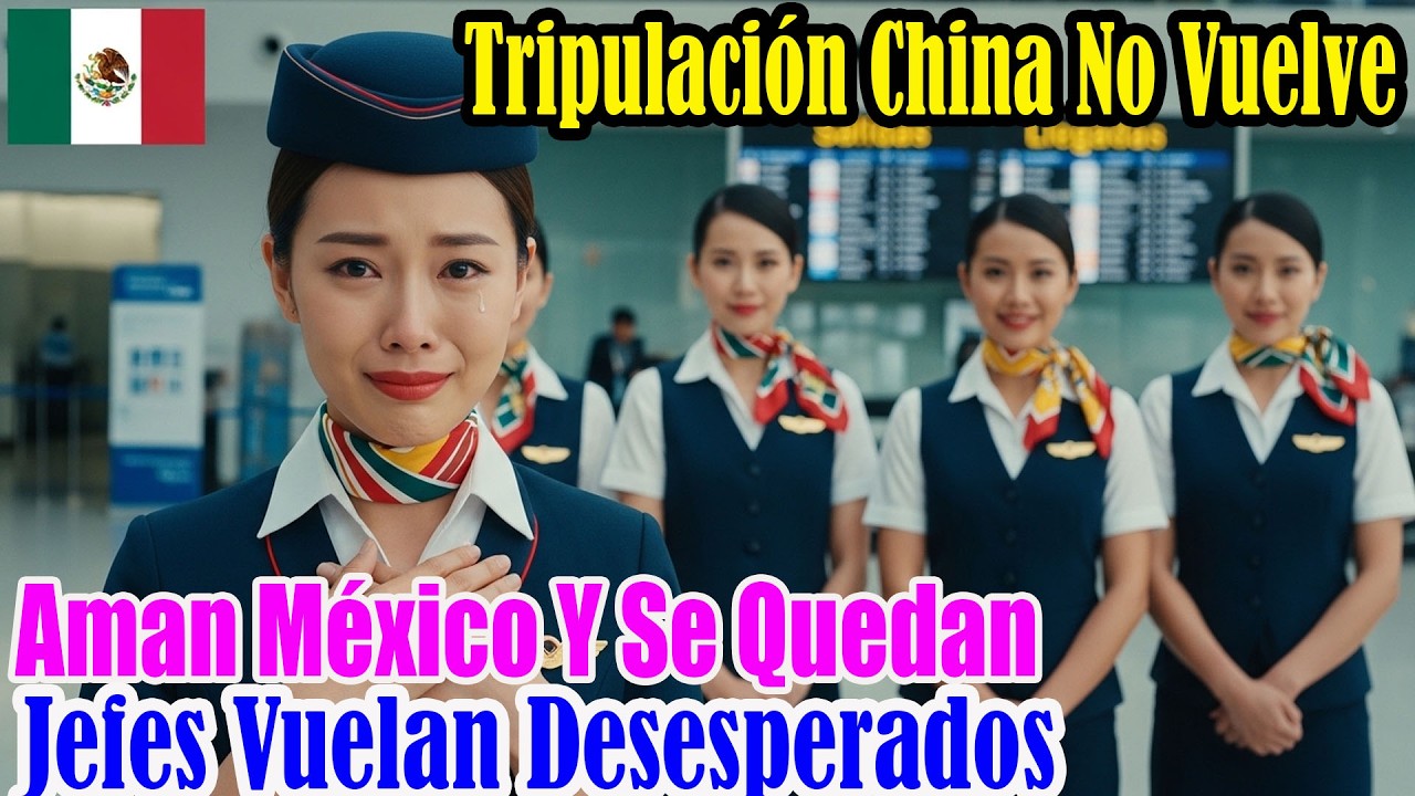 Azafata china veterana rompe en lágrimas por un saludo de limpieza en el aeropuerto Benito Juárez Mé