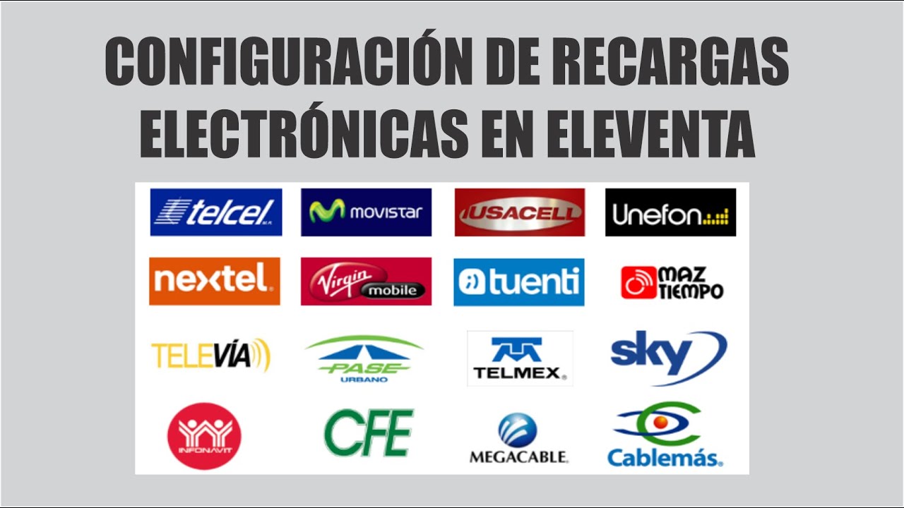 CONFIGURAR RECARGAS EN ELEVENTA