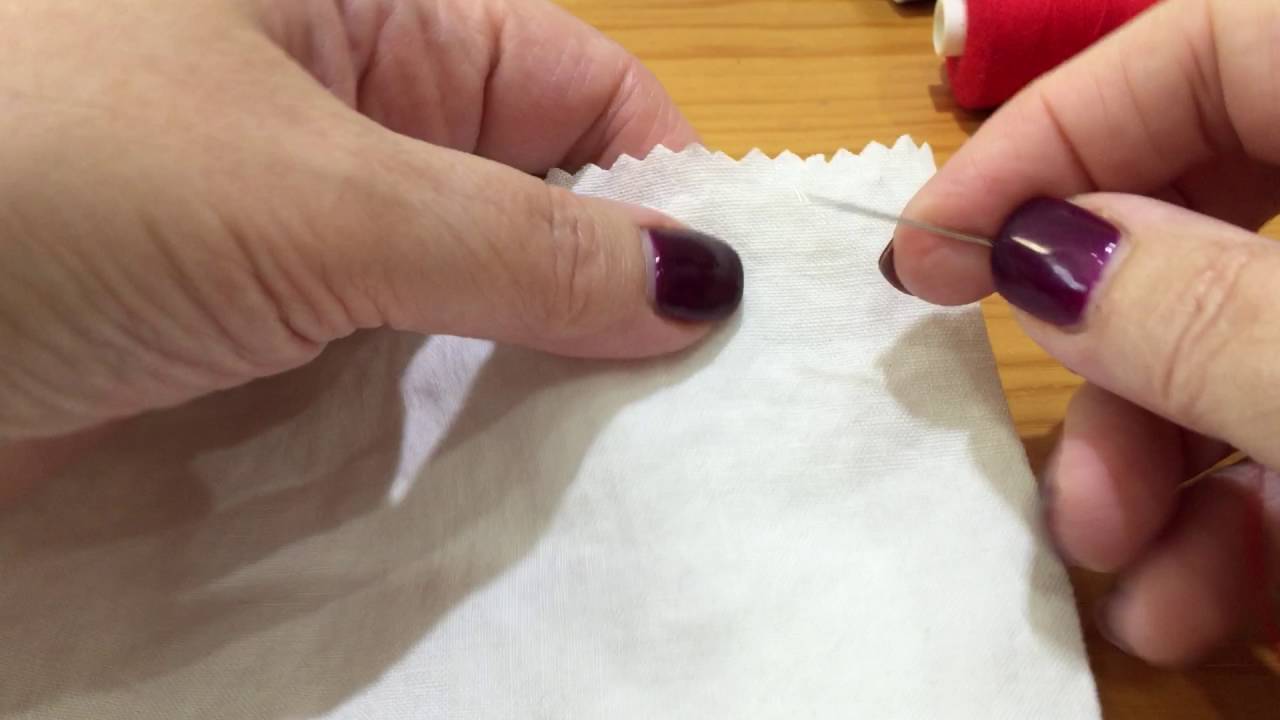 How to do tacking or basting stitch (sewing)