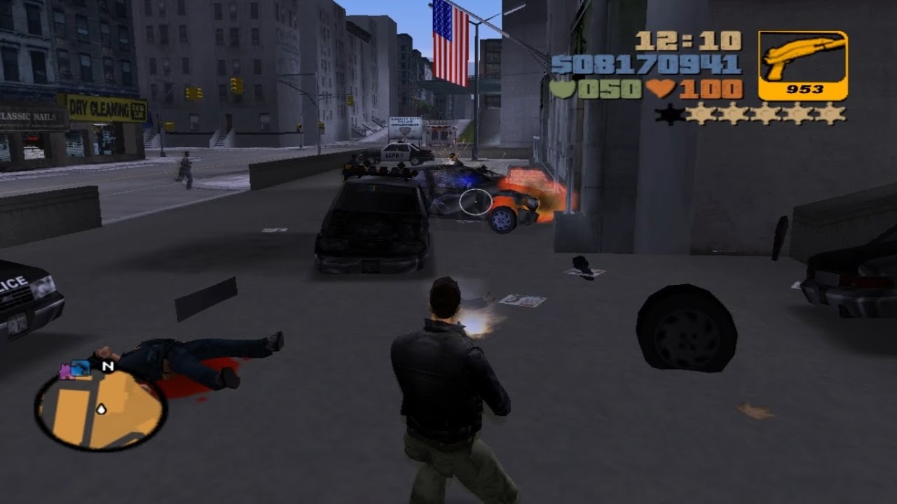 GTA 3 Epic 6 Stars Police Station Shootout+Escape