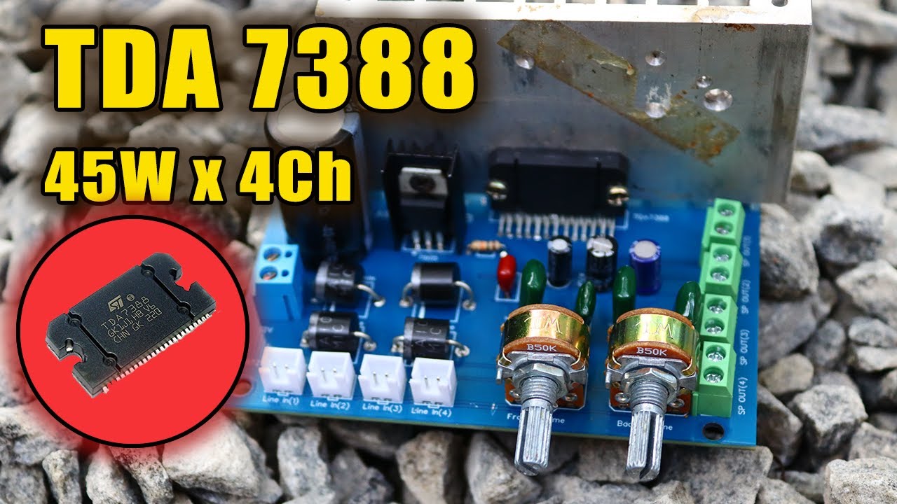 TDA 7388 IC Amplifier Circuits 45W with 4 channels
