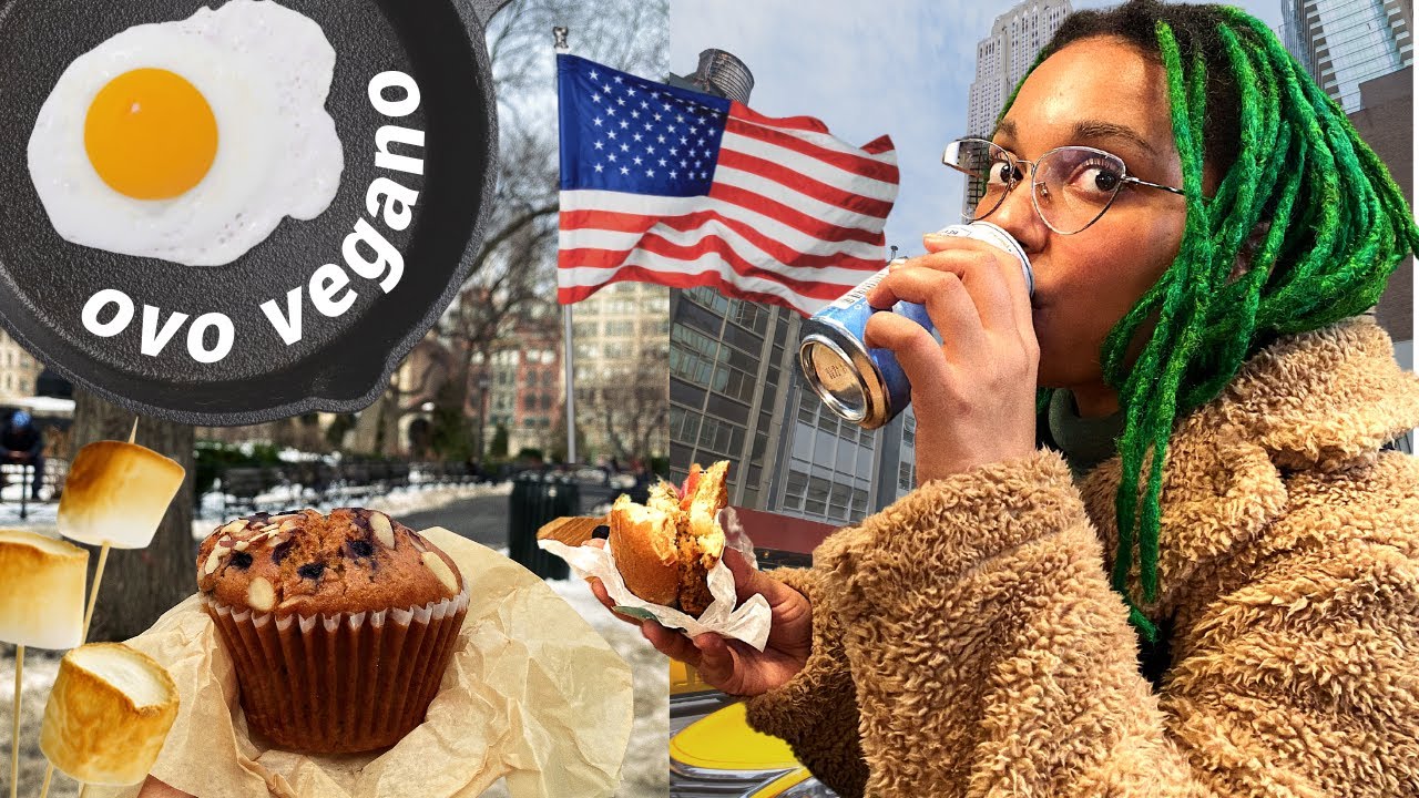 Comidas VEGANAS em MERCADOS e RESTAURANTES de NYC