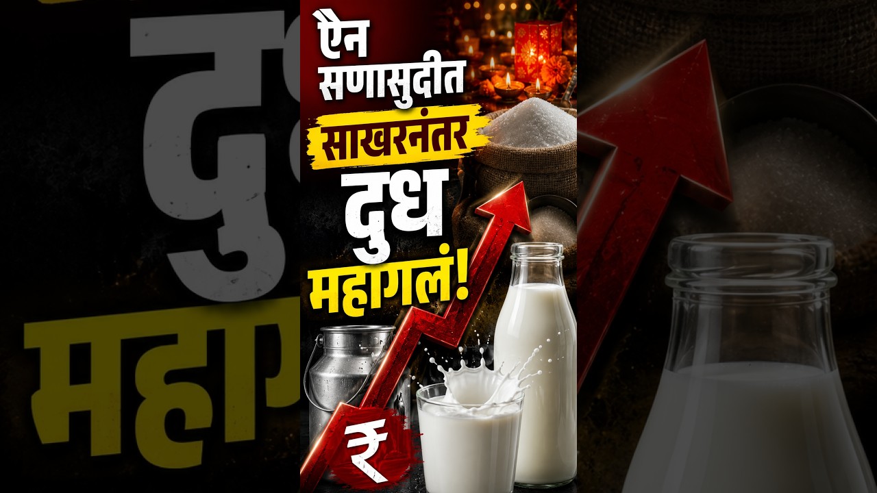 Milk Price Hike : सणासुदीत मुंबईकरांच्या खिशाला बसणार कात्री, साखरेनंतर दुध महागलं