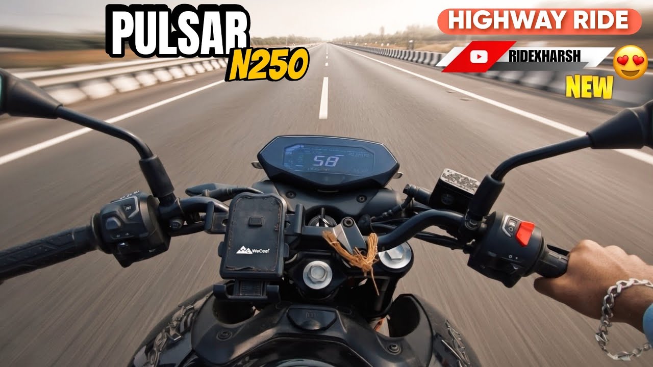 PULSAR N250 @ 100 KM/H | SMOOTH HIGHWAY RIDE 😎HIGHWAY TEST • POWER • STABILITY@RIDEXHARSH 