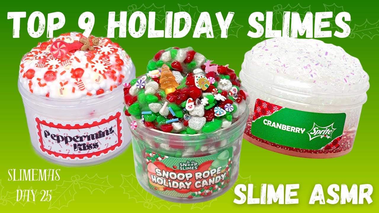 SATISFYING HOLIDAY Slime ASMR - LOW LIGHT NO MUSIC Fire Crackling - Slimemas Day 25