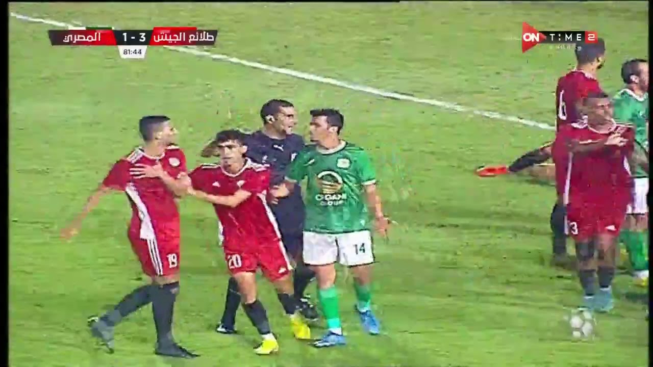 محمد شحاتة يسجل الهدف الثالث لـ طلائع الجيش فى مرمى المصري