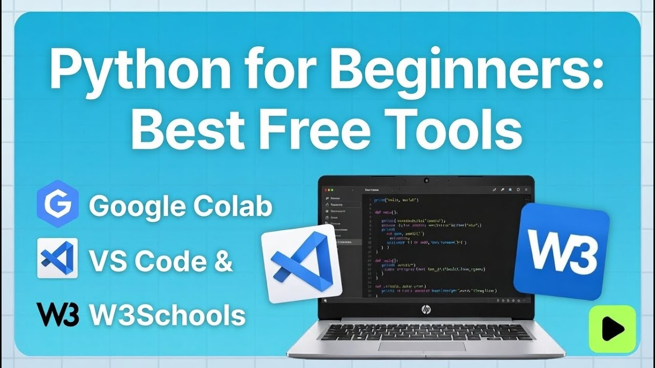 Python for Beginners: Best Free Tools Development Tools (Colab, VS Code & W3Schools website)