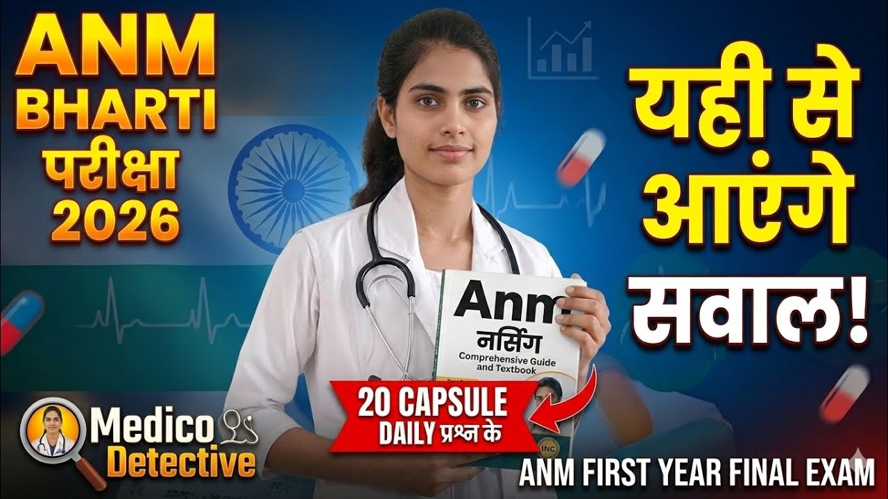 Anm vacancy 2026: Important MCQ Question for Exam / PYQ Series by Medicodetective #examprepration 