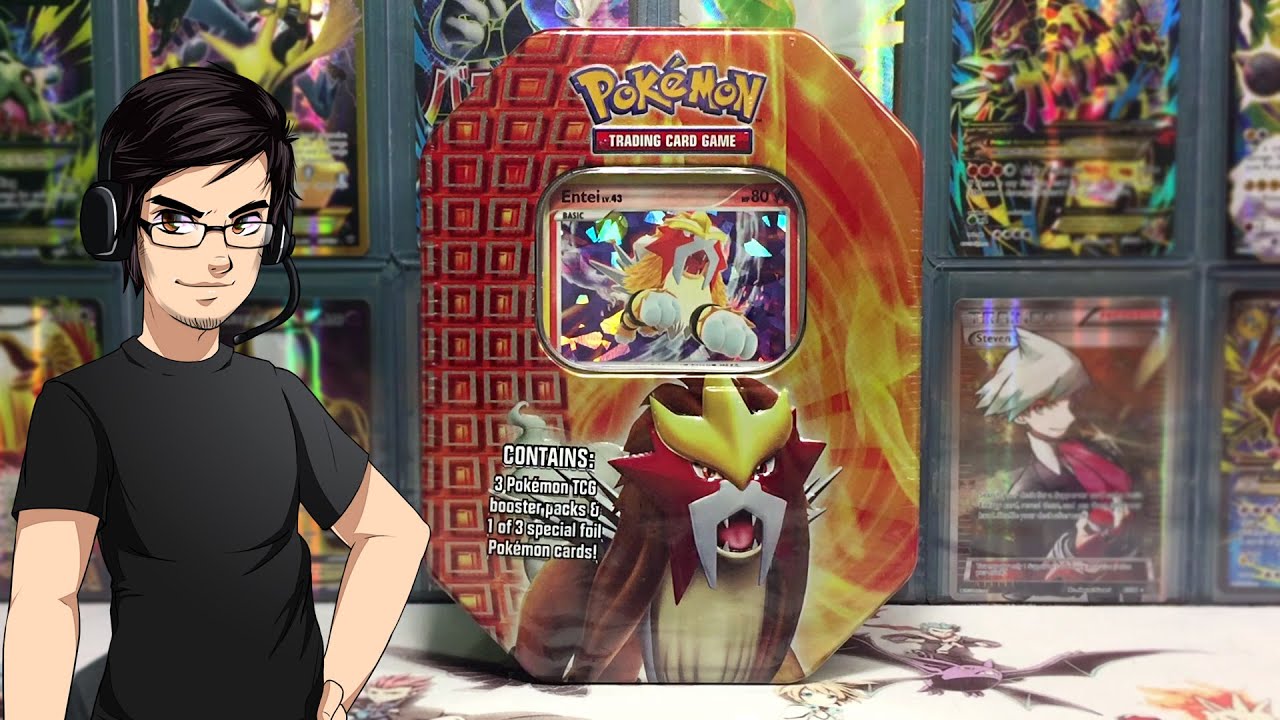 AMAZING ENTEI POKEMON 2010 COLLECTORS TIN OPENING!