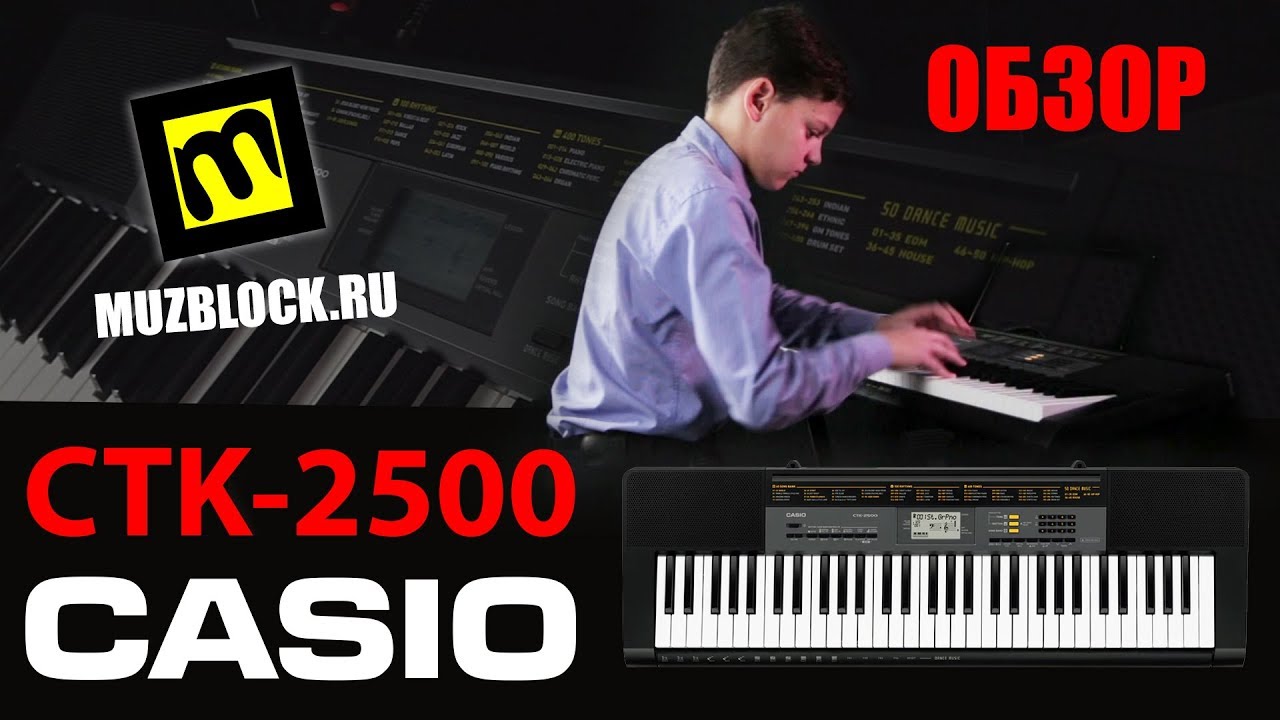 Синтезатор Casio CTK-2500, обзор, звук и функции
