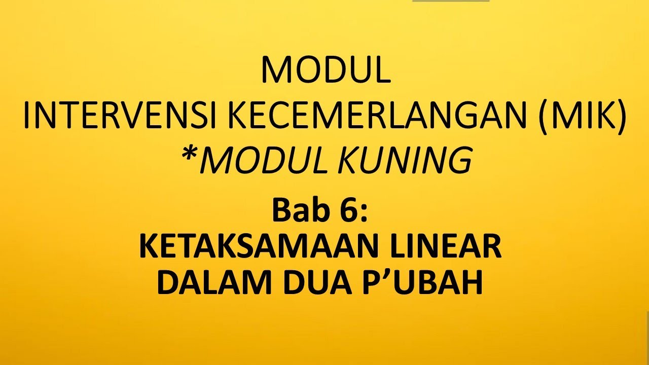 Bab 6 Ketaksamaan Linear