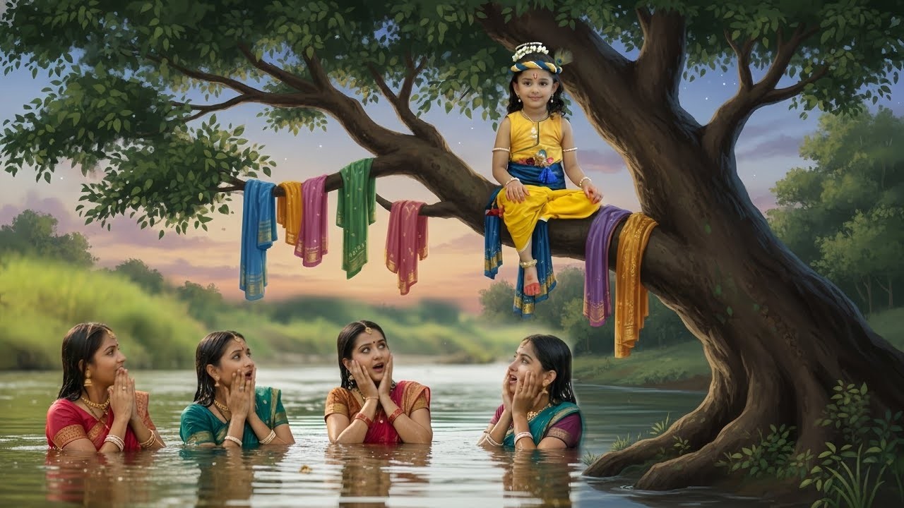 बाल कन्हा ने नहाते हुए गोपियों का वस्त्र क्यों चुराया? | यशोमती मईया के नंदलाला | Krishan Leela
