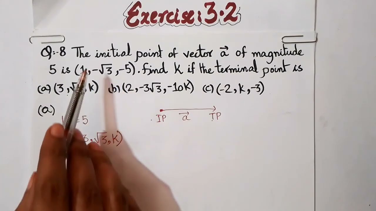 Exercise 3.2 Class 11 Q 8 class 11 maths Vector | Ex 3.2 Q 8 class 11| sindh board | Karachi board