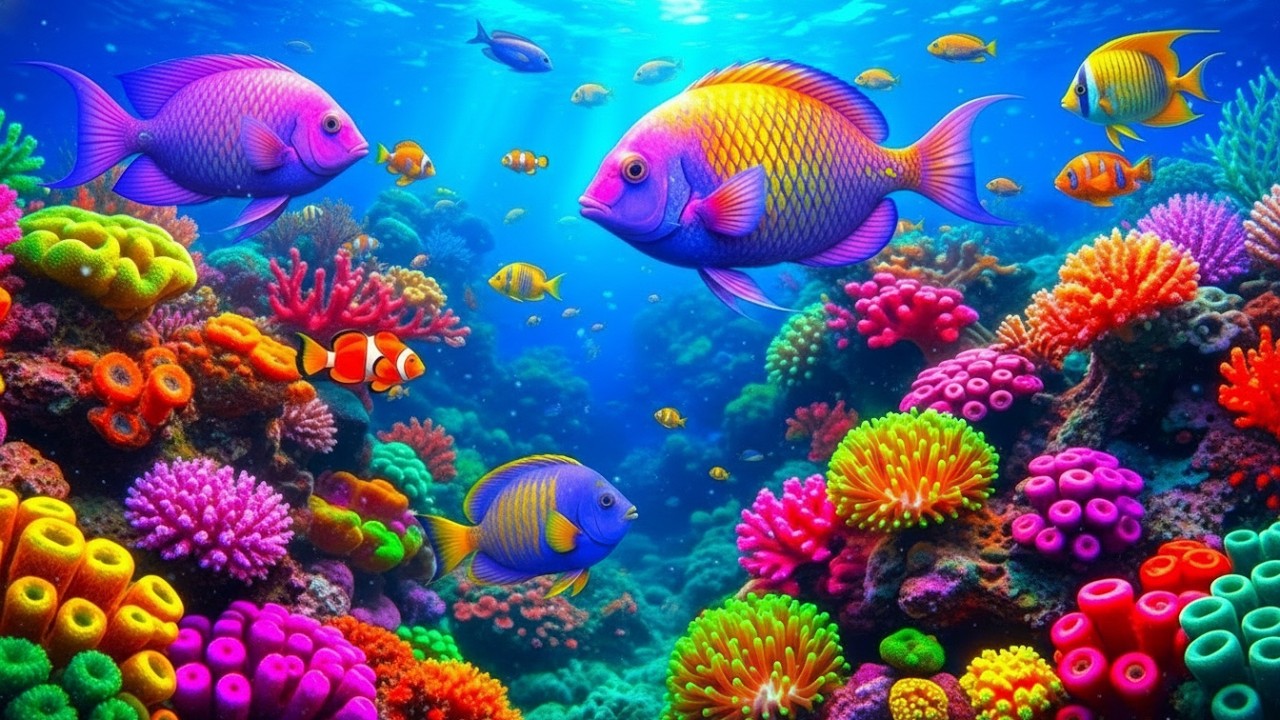 The Best 4K Aquarium - Dive Into The Mesmerizing Underwater Realm, Sea Jellyfish, Coral Reefs. #76