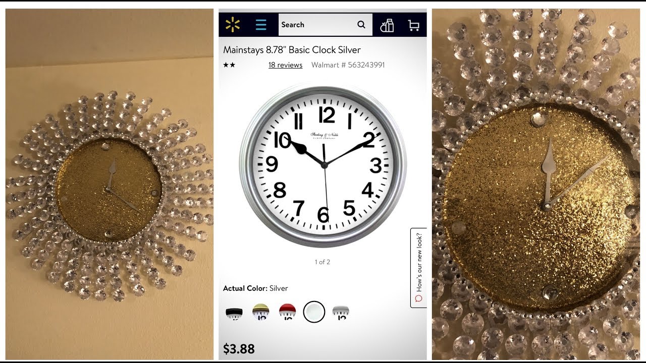 Dollar Tree Upcycle DIY || Gold Glam Wall Clock