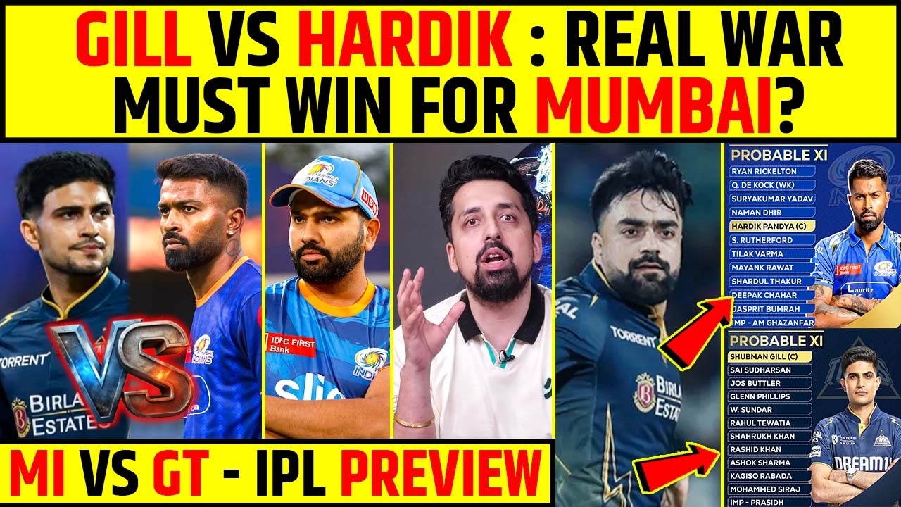 MUST WIN FOR MI? 😱 HARDIK VS GILL BIG BATTLE | MI VS GT PREVIEW #mivsgt #iplpreview #ipl2026