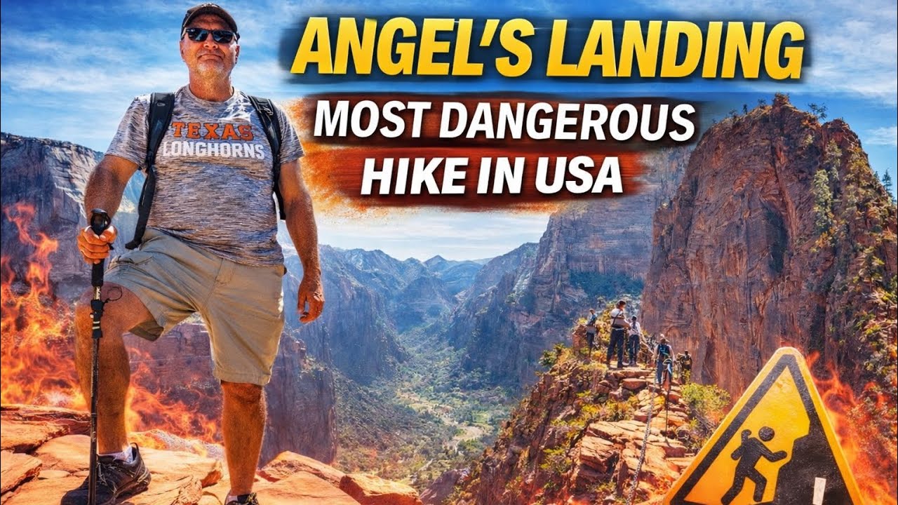 Angel’s Landing - most  dangerous Trail in USA