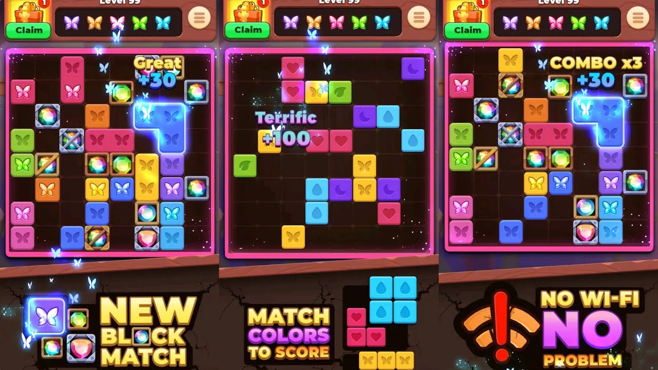 Match Block - Block + Match 3 - Gameplay (by Legendary Labs)