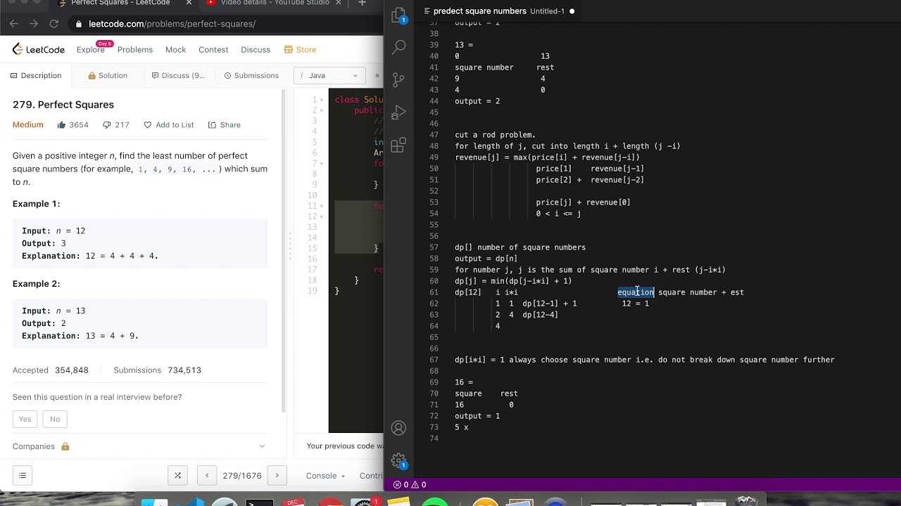 Perfect Squares Part 2 | LeetCode LintCode