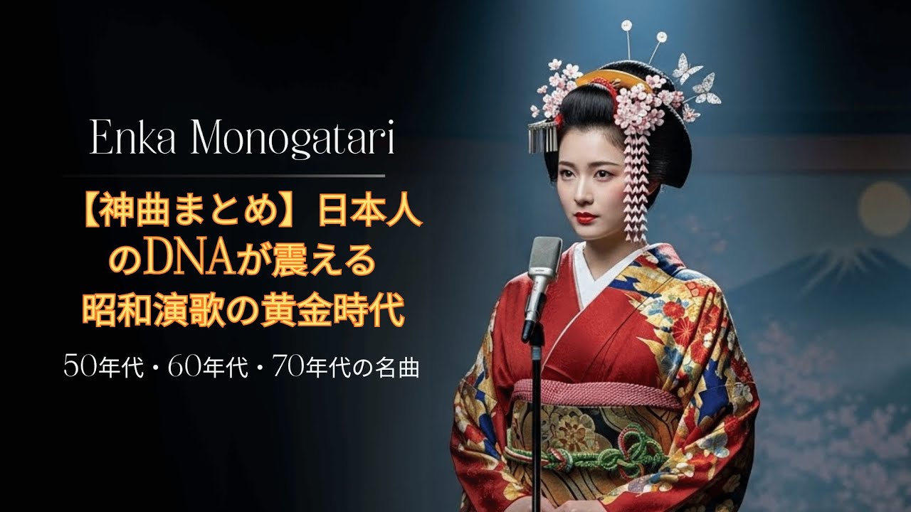 【神曲まとめ】日本人のDNAが震える。昭和演歌の黄金時代 50s 70s |  Enka Monogatari