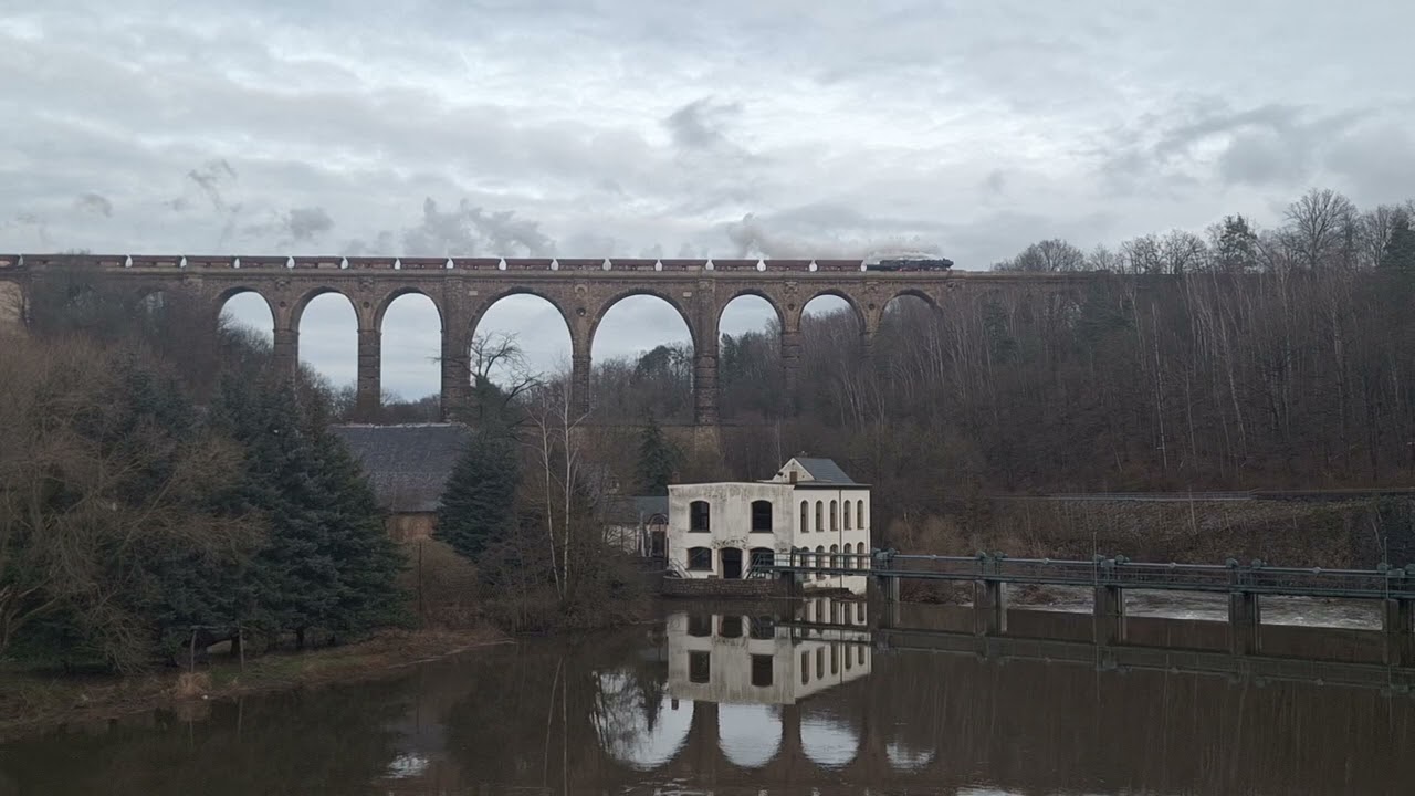 letzter Kohlezug über den Göhrenr Viaduckt