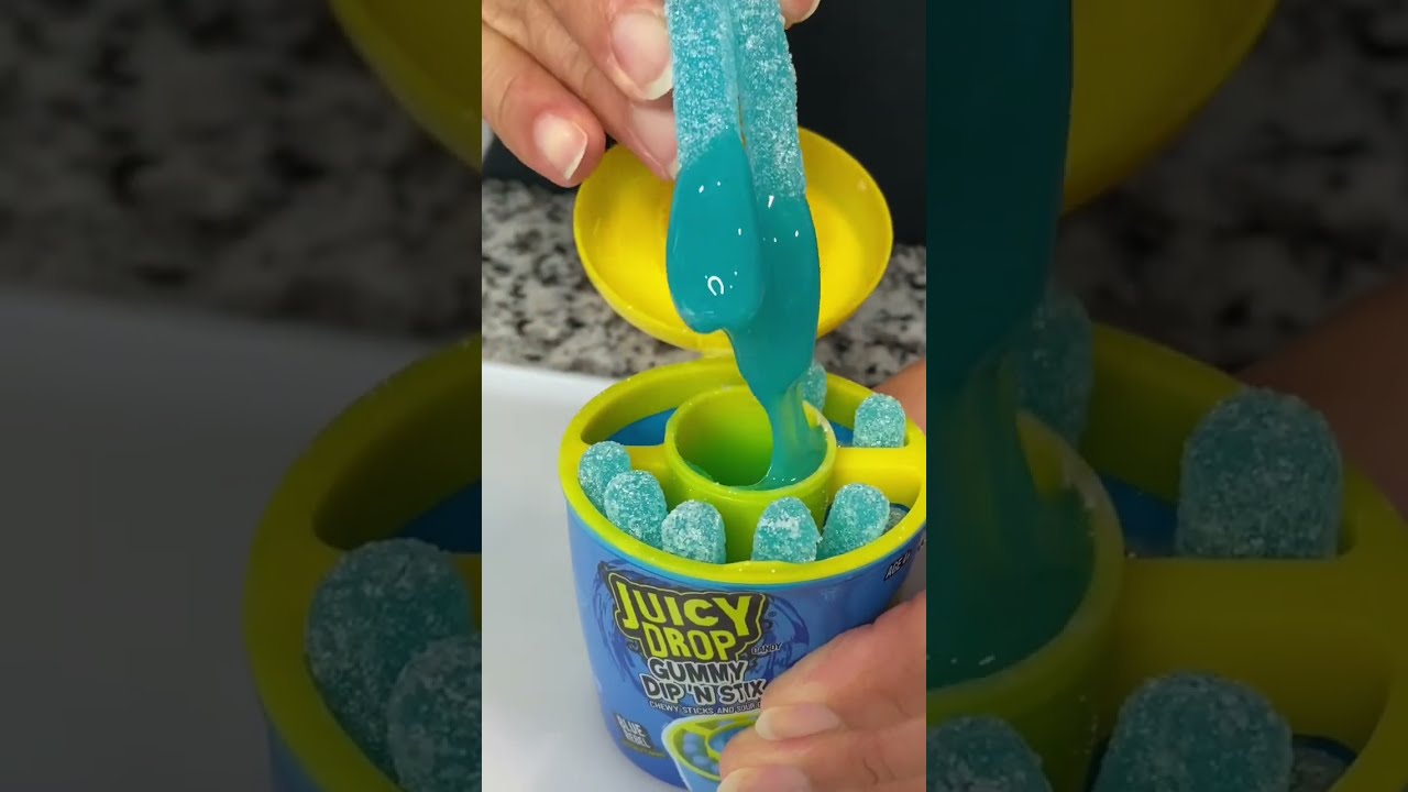 JUICY DROP GUMMY DIP N STIX #shorts #viral #satisfying