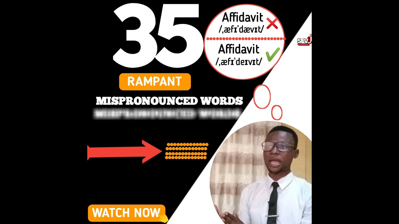 35 MISPRONOUNCED WORDS