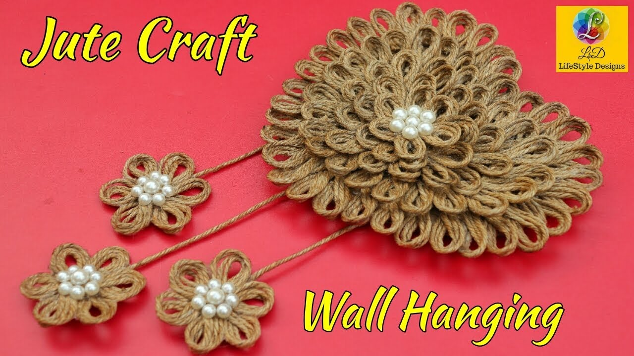 DIY Easy Room Decor Jute Wall Hanging | Showpiece Making Using Jute | Jute Rope Craft Idea
