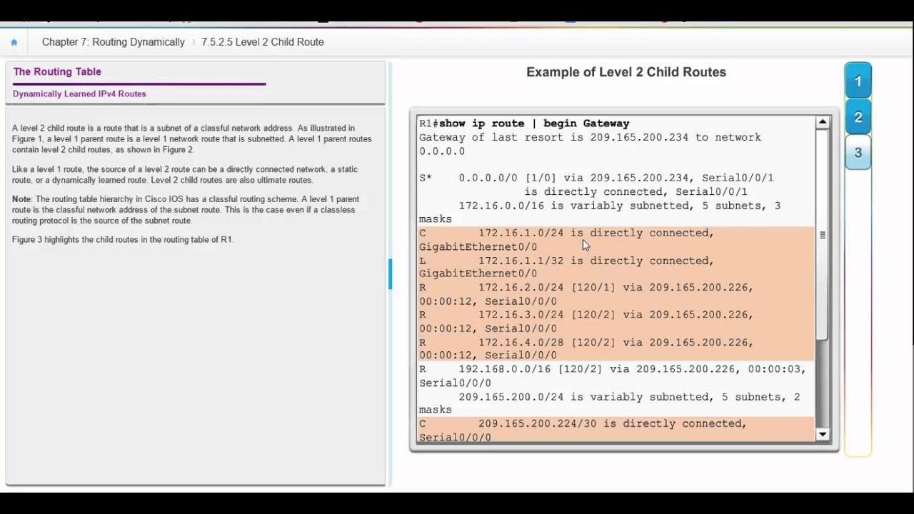 NET 126 Chapter 7 The Routing Table