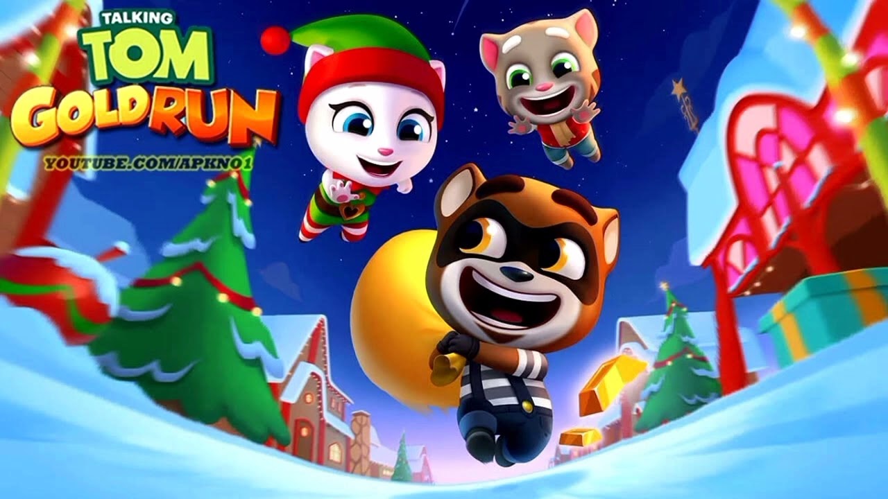 Talking Tom Gold Run Christmas Theme (Extended)