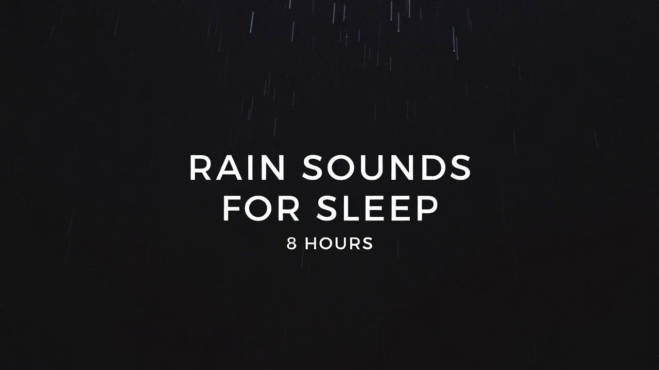 8 Hours Rain Sounds for Sleep | Pure Black Screen – No Music