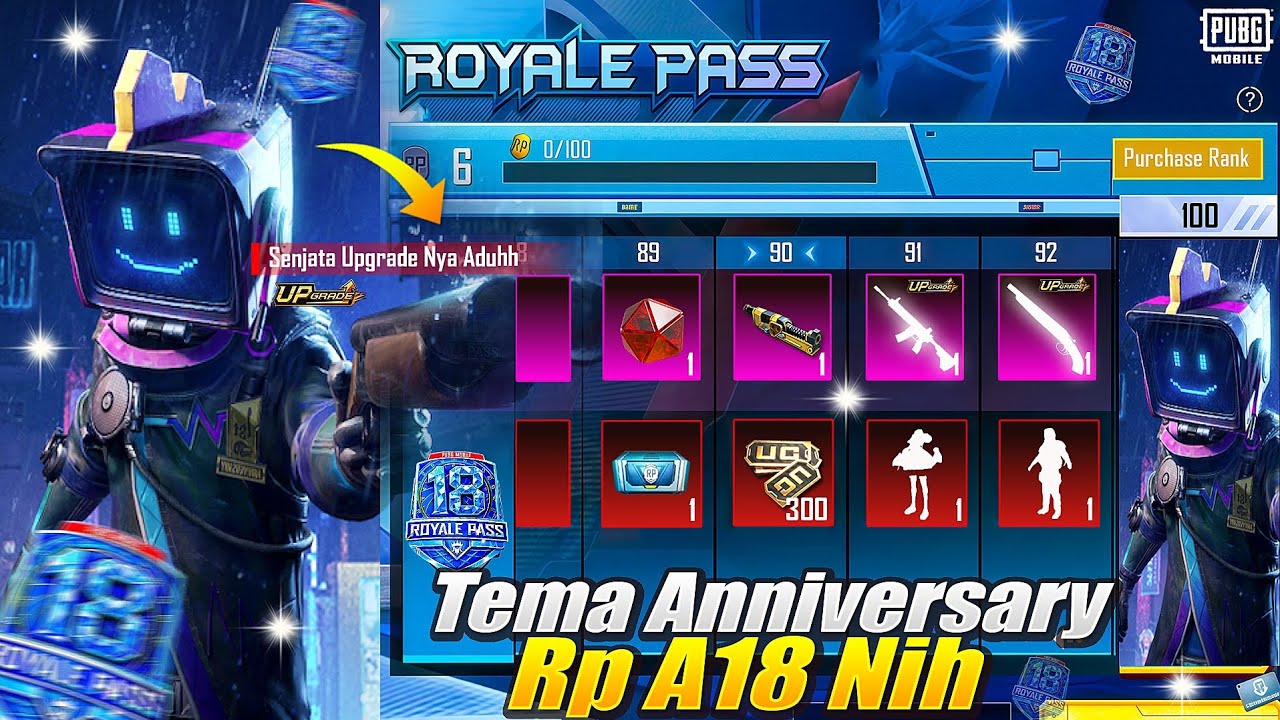 RESET SEASON & ROYALE PASS A18 KITA NIH TEMA ANIVERSARY Ke 8 SENJATA UPGRADE NYA AR SEMOGA YA GASKEN