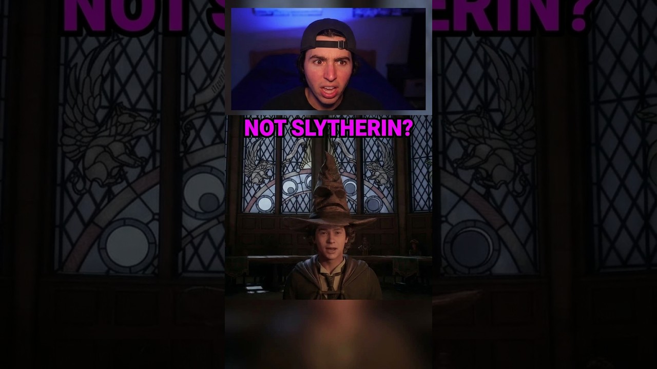 Sorting Hat sent me to AZKABAN?! 😳😭 🔥 #shorts #hogwartslegacy #hogwarts #harrypotter #slytherin