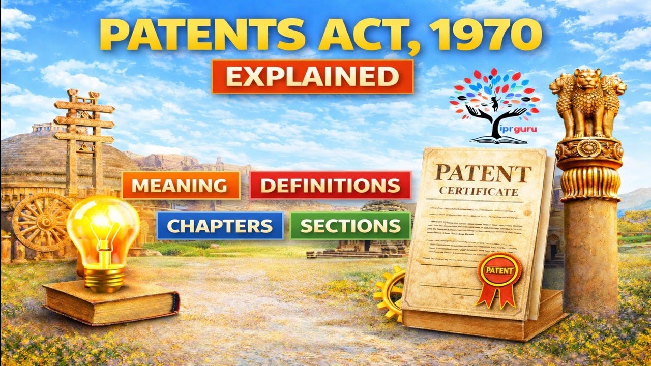 Patents Act 1970 Explained (Novelty, Inventive Steps, industrial Application) | Chapters, Sections |