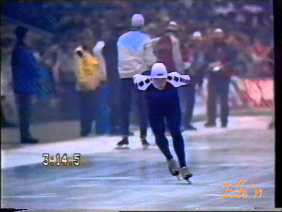 World Championships Allround Heerenveen 1987 - 5 km Gulyayev - Visser (WR)