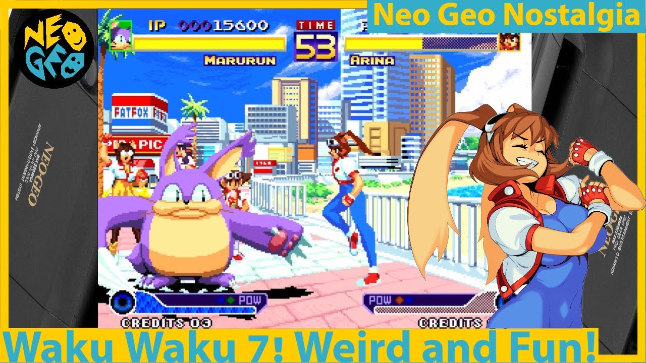 Waku Waku 7! A Damn fun and Colorful 2D Fighting Game on the Neo Geo! Wacky and Wild Fighting Fun!