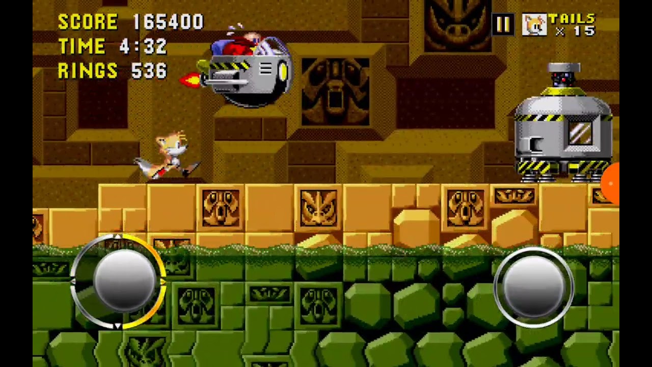 Sonic 1 with debug mode and tails 
