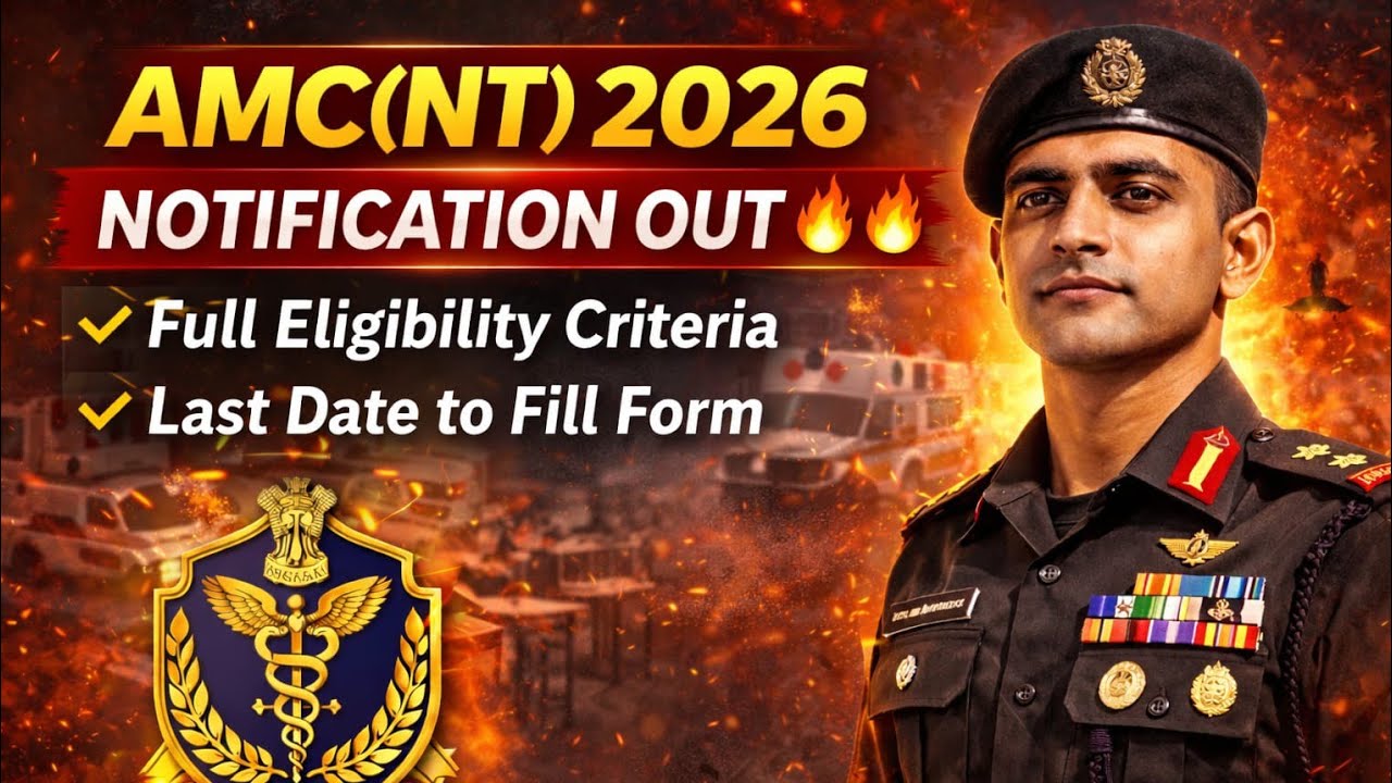 AMC(NT) 2026 Notification Out | AMC NT Eligibility Criteria