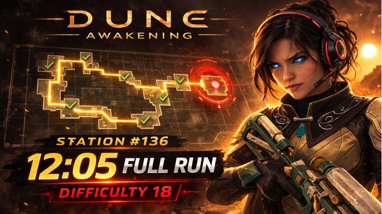 Dune Awakening - Testing Station No. 136 on Difficulty 18, FULL RUN 12m