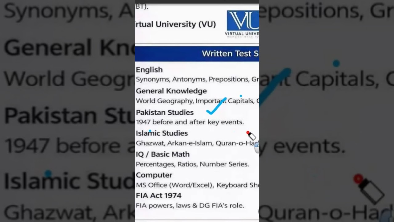FIA Test Syllabus 2026 | VU Paper Pattern & Marks Distribution #jobs2026 #fiafoundation #fia #test